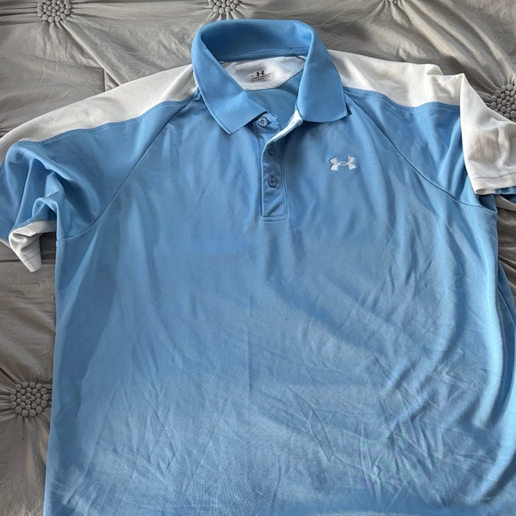 Under Armour Men's Polo Shirt Set - Blue, Red, and White Striped bundle XL - Picture 5 of 5